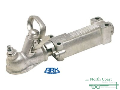 Over-ride Coupling 50mm 2000kg ARK Trailer Coupling Hitch Zinc Finish Mechanical 2T CTA Approved Ark ORC50Z
