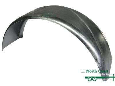 Boat Trailer Mudguard No Offset 13 inch Round Galvanised Finish (Right Hand Bolt On)